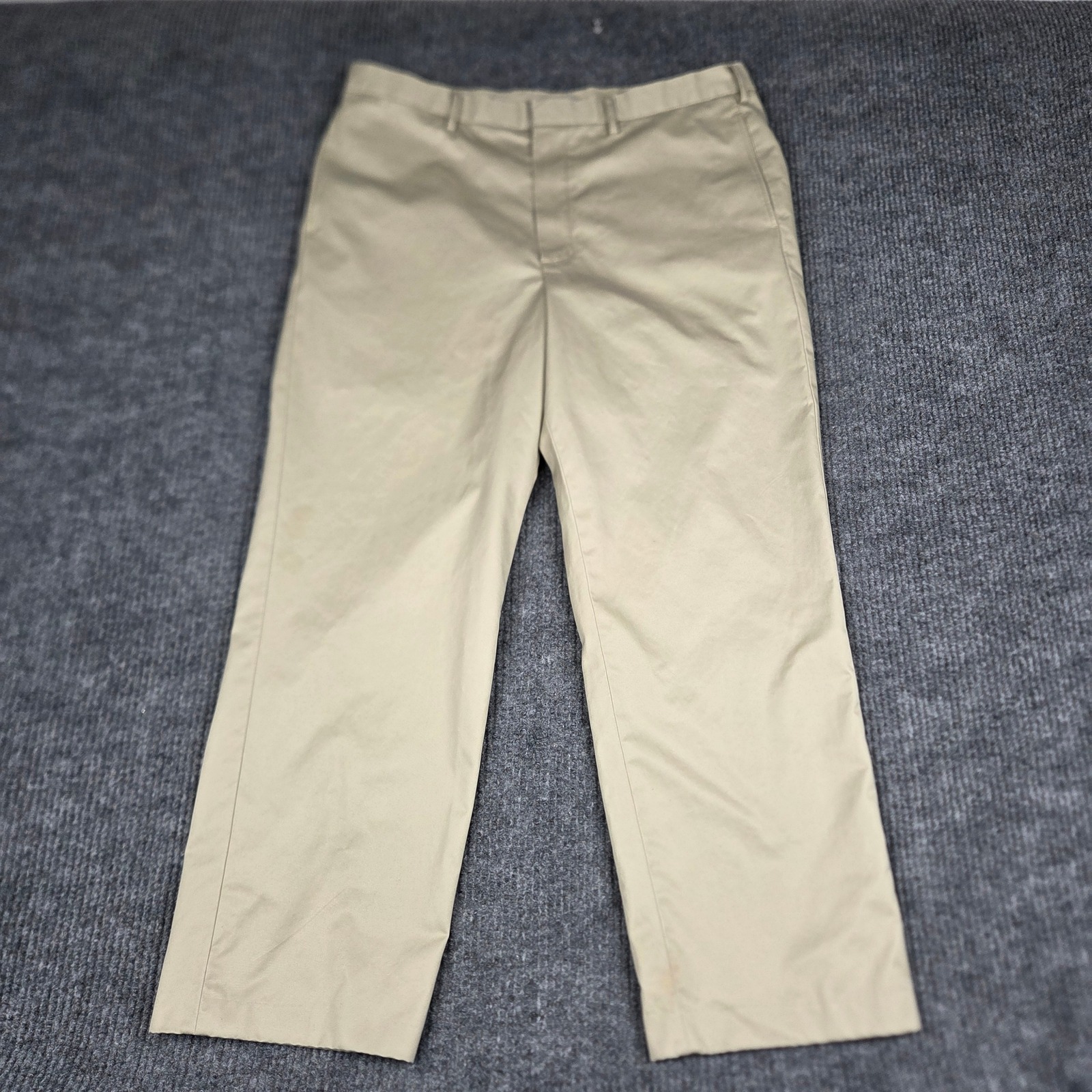 Johnston Murphy Easy Care Wrinkle Free Cotton Men's Khaki Dress Pants 38x29